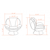 Pub Leisure Accent Chair - Dimensions