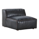 Moe's Home Collection Luxe Slipper Chair Antique Black - Angled