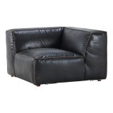 Moe's Home Collection Luxe Corner Chair Antique Black - Angled