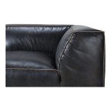 Moe's Home Collection Luxe Corner Chair Antique Black - Side Close-Up