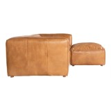 Moe's Home Collection Luxe Nook Modular Sectional Tan Black - Left Side Close-Up