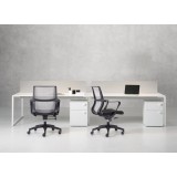 RAVI Mesh Back Uph. Seat Black/Grey/Red - Task/Conference Chair 