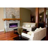 Remii 35" Extra Slim Indoor Or Outdoor Electric Built-in Fireplace - Lifestyle 2