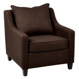 Milford Java Fabric With Dark Expresso Legs