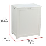 Oceanstar Storage Laundry Hamper - White - Dimensions