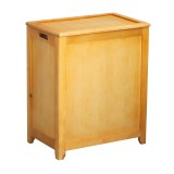 Natural Finished Rectangular Laundry Wood Hamper 