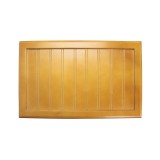 Natural Finished Rectangular Laundry Wood Hamper - Top Angle