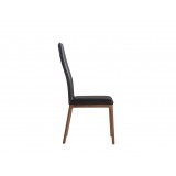 Ricky Dining Chair Black Faux Leather - Side
