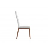 Ricky Dining Chair White Faux Leather - Side