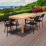 Amazonia Oosterdam 7 Piece Teak Rectangular Patio Dining Set