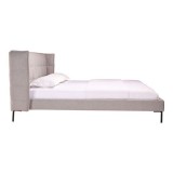 Moe's Home Collection Ostalo Queen Bed - Grey - Side W/ Mattress