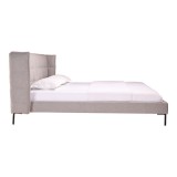 Moe's Home Collection Ostalo King Bed - Grey - Side W/ Mattress