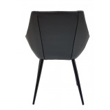 Rosy Armchair In Anthracite Grey -  Back View