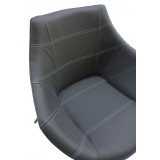 Rosy Armchair In Anthracite Grey - Top Angle