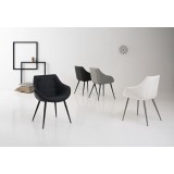 Rosy Armchair In Anthracite Grey - Lifestyle