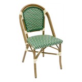 Hand Painted Aluminum Frame Side Chair - RT-01 - Green