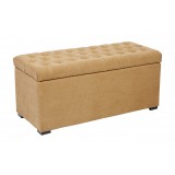 Sahara Tufted Storage Bench - Schultz Nugget Brown