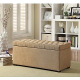 Sahara Tufted Storage Bench - Schultz Nugget Brown