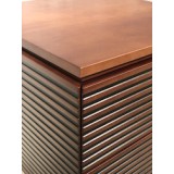 Furnitech Signature Collection Samba End Table in Autumn Cherry with a Cognac Finish 