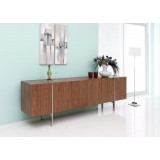 Whiteline Modern Living Struttura Buffet Large - Walnut Veneer - Lifestyle