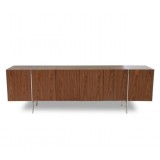 Whiteline Modern Living Struttura Buffet Large - Walnut Veneer - Front