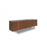 Whiteline Modern Living Struttura Buffet Large - Walnut Veneer - Angled