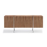 Whiteline Modern Living Struttura Buffet Small - Walnut Veneer - Front