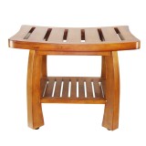 Oceanstar Solid Wood Spa Bench - Front