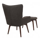 Dalton Chair with Ottoman - Brown Back