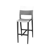 Chloe Bar Side Chair - Black and White - Black Frame
