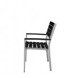 Vienna Dining Arm Chair - Black - Side