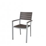 Vienna Dining Arm Chair - Espresso - Angled