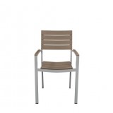 Vienna Dining Arm Chair - Gray - Front