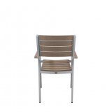 Vienna Dining Arm Chair - Gray - Back