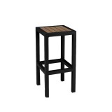 Black Frame And Teak Seat