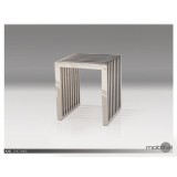 Axel End Table Polished Stainless Steel