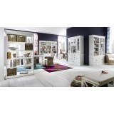Nova Solo HALIFAX Twin Tower Hutch Bookcase w/ 10 open shelves & 2 double doors - Group Shot