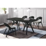 Cortina Polly 5 Piece Black Dining Set - Lifestyle