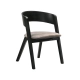 Cortina Jackie Black Dining Chair - Angled