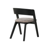 Cortina Jackie Black Dining Chair - Back Angled