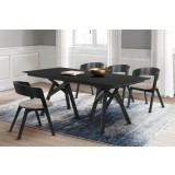 Cortina Jackie 5 Piece Black Dining Set - Lifestyle