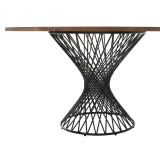 Cirque Jackie Walnut Dining Table - Close-Up