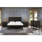 Loft 4 Piece Acacia King/Queen Bedroom Set with Dresser and Nightstands