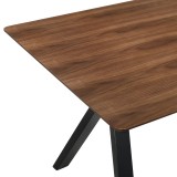 Laredo Polly Walnut Dining Table - Edge Closeup