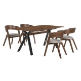 Laredo Jackie 5 Piece Walnut Dining Set