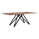 Wade Mid-Century Walnut Wood - Dining Table