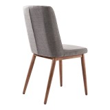 Wade Mid-Century Walnut Wood - Dining Chair - Back Angle