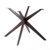 Oasis and Brielle Dark Dining Table Leg Close-Up