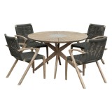 Oasis and Brielle Dark Dining TableSet