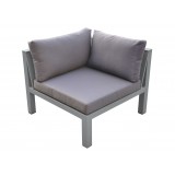 Cliff Outdoor Patio Aluminum Sectional - Small - Angled